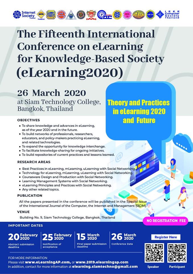 The Fifteenth International Conference on eLearning for Knowledge-Based Society (eLearning2019)
